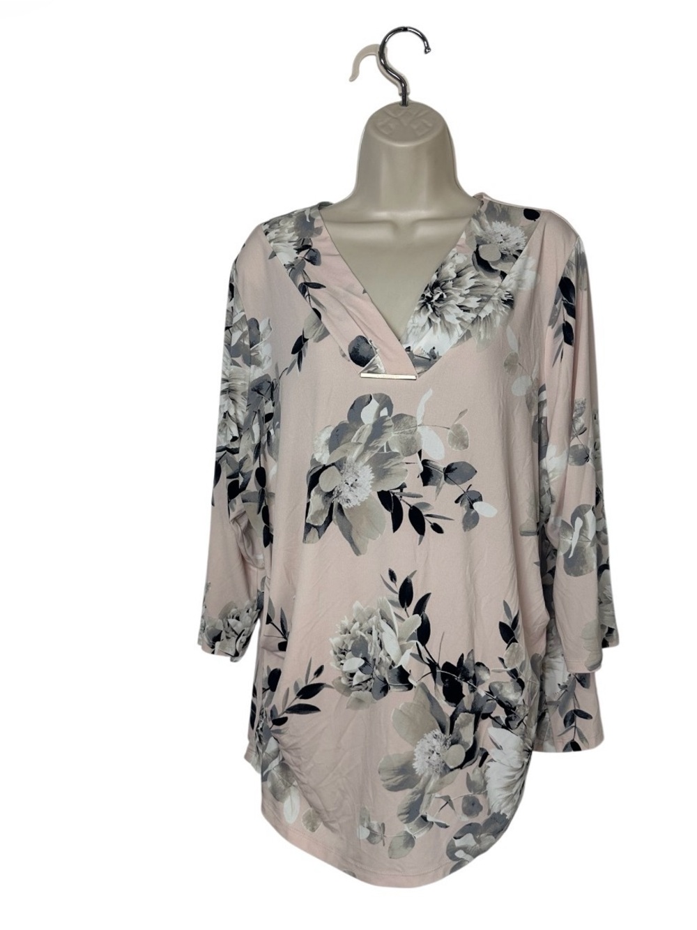 Calvin Klein Blush Floral V-Neck Tunic